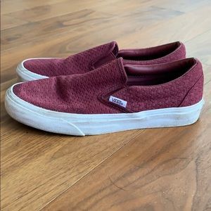 Maroon classic slip on Vans